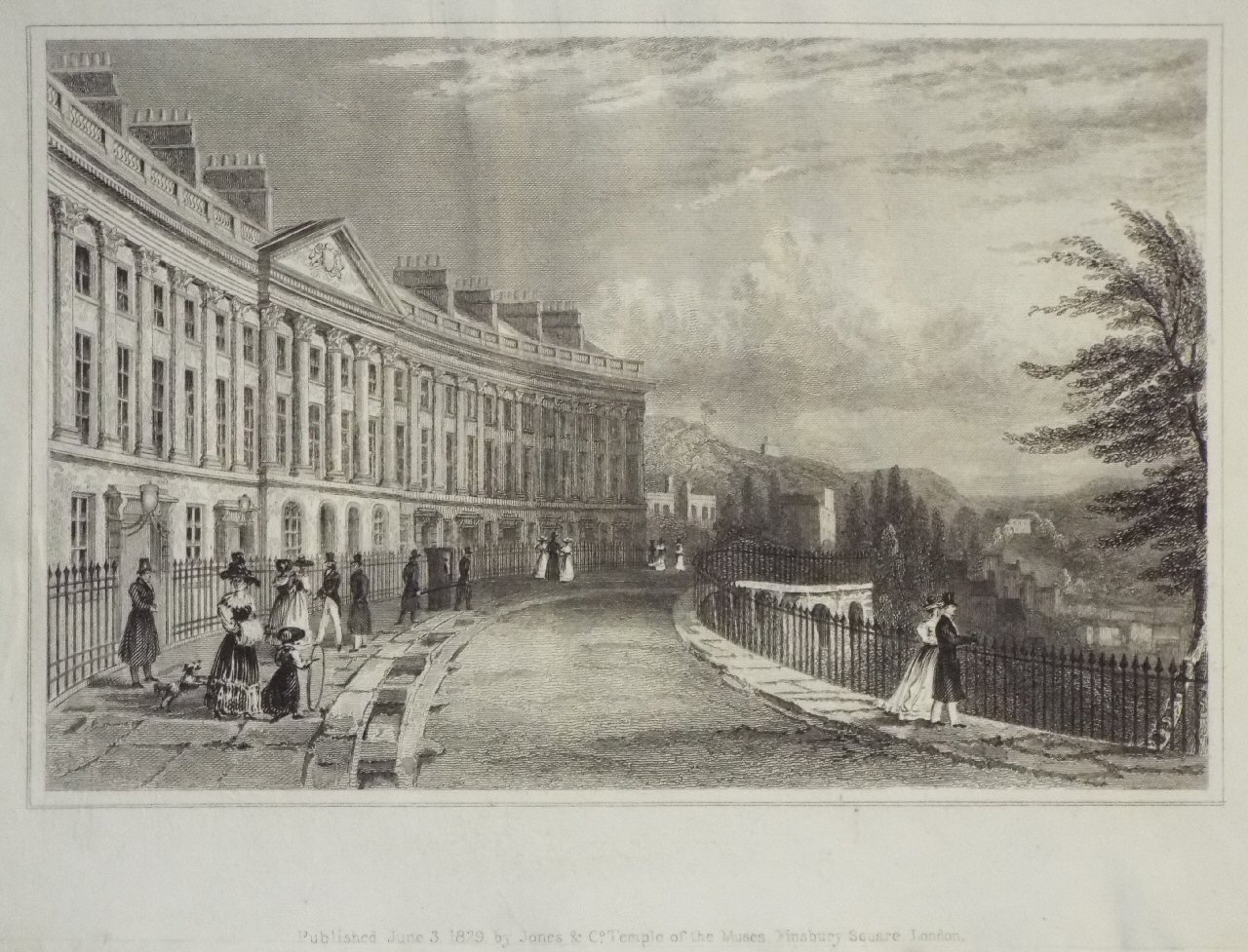 Print - (Camden Place, Bath.) - Tombleson